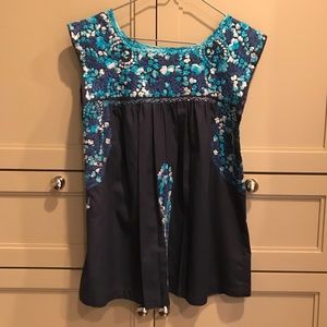 Mi Goldrina Blouse Sz Sml